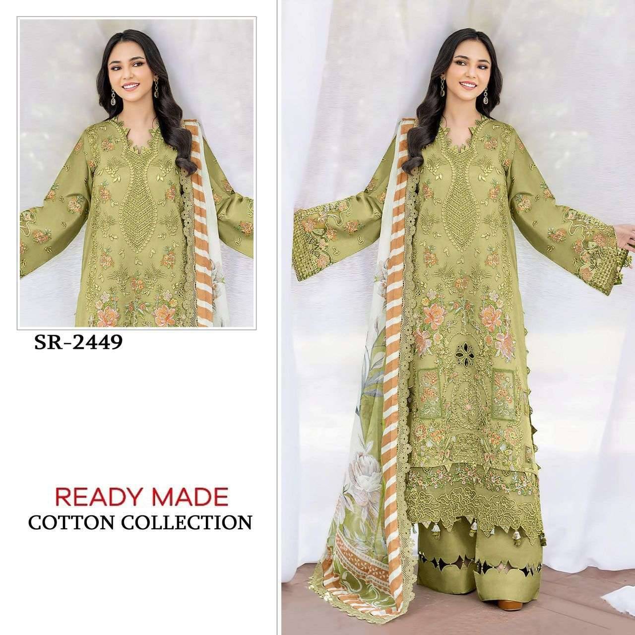 2449 Colors BY Shree fabs 2449 a TO 2425 d SERIES Pakistani Stylish Beautiful Colourful Printed & CAMRIC COTTON readymade Dresses At Wholesale Price